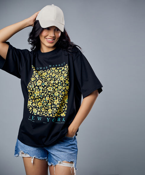 Floral Printed Oversized Tshirt